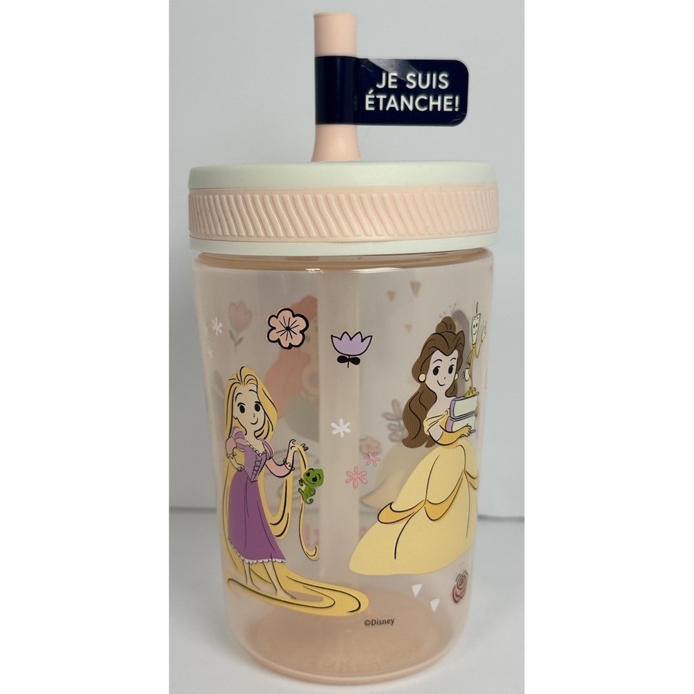 Disney Princess Zak Designs Leak Proof 15oz Kids Straw Tumbler Cup Pink